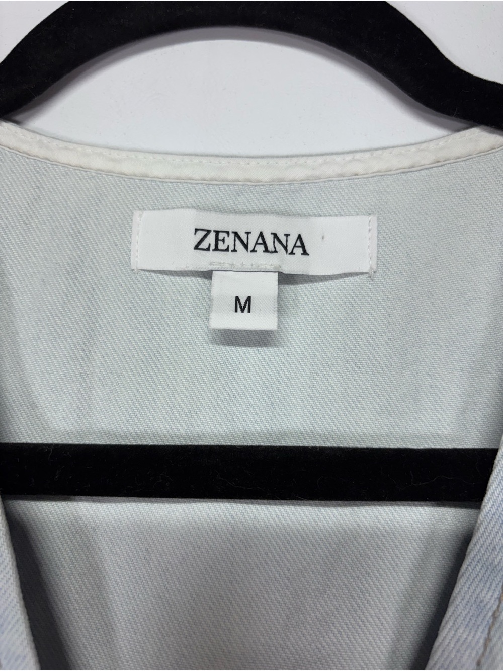 ✨Zenana Light Blue Denim Vest Women Jeans Size M - Picture 8 of 12